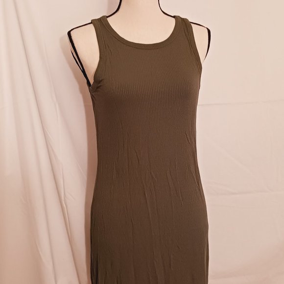 NWT Olive Green Mossimo Bodycon Mini Dress - Picture 1 of 9